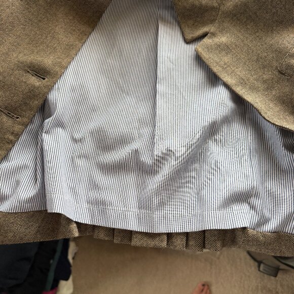 Alara herringbone long sleeve collared button down wool blazer jacket size 4 - Picture 7 of 10